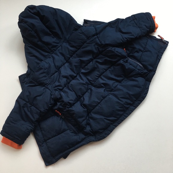 Old Navy Boy Size 5T Navy Blue Fleece Lined Coat - Picture 6 of 7